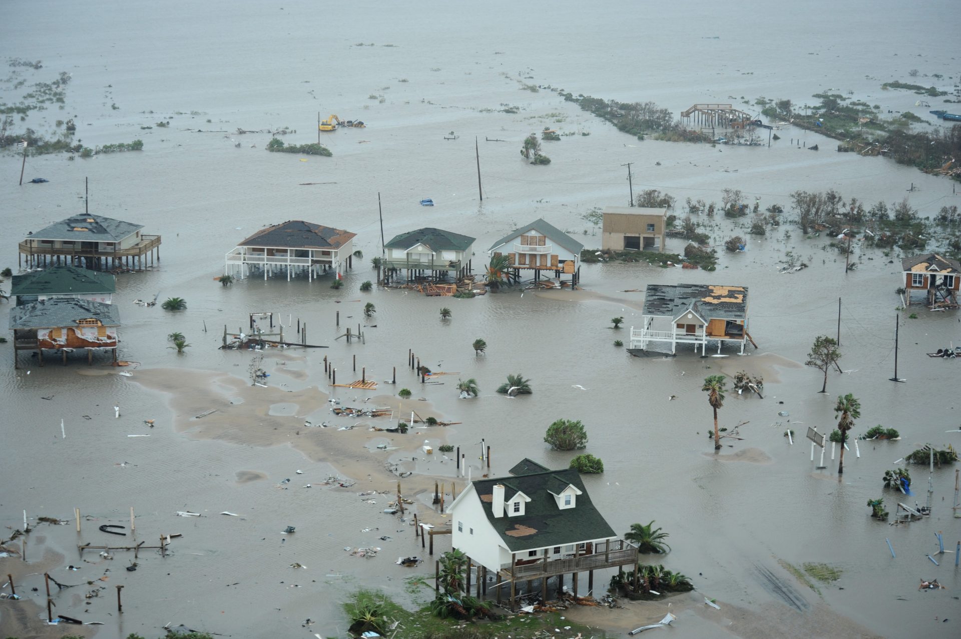 Galveston Island, Texas, after Hurricane Ike Sept. 13. (U.S. Air Force photo/Staff Sgt. James L. Harper Jr.)