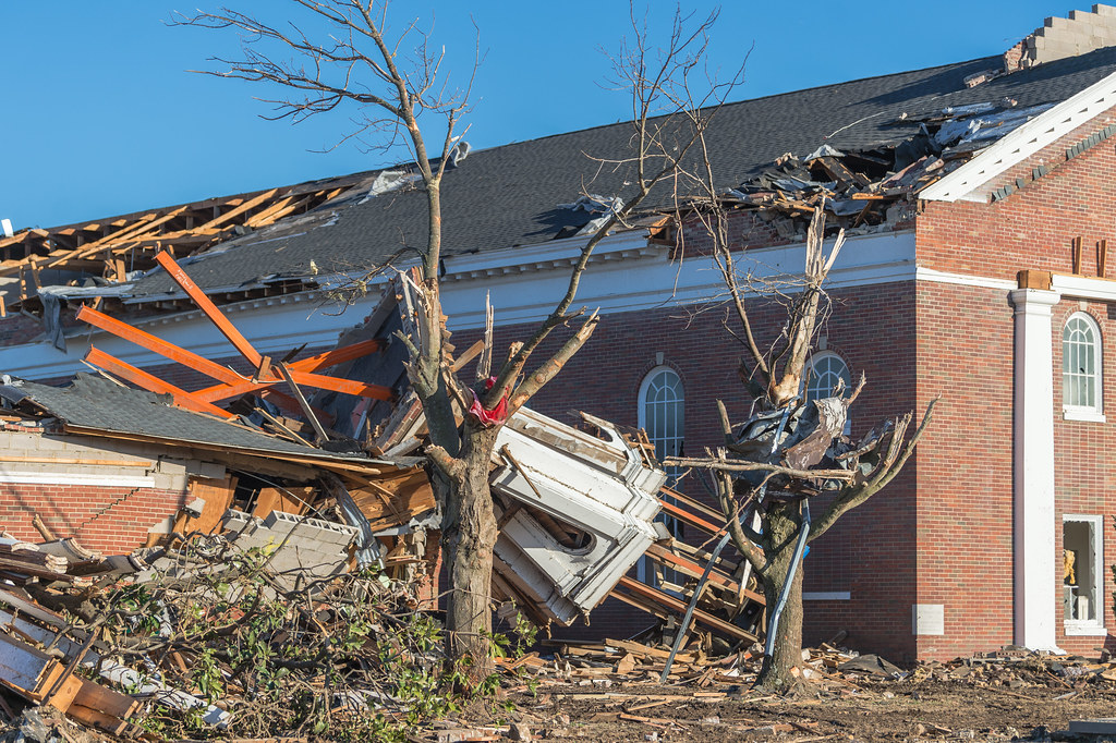 Damage to homes, property, and the high school